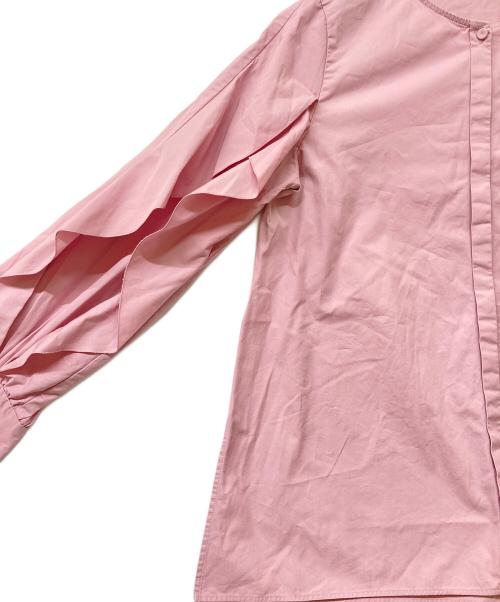 ANAYI（アナイ）ANAYI (アナイ) コンパクトコットンラッフルソデブラウス ピンク サイズ:SIZE 38の古着・服飾アイテム