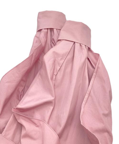 ANAYI（アナイ）ANAYI (アナイ) コンパクトコットンラッフルソデブラウス ピンク サイズ:SIZE 38の古着・服飾アイテム