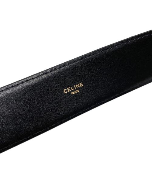 CELINE（セリーヌ）CELINE (セリーヌ) 馬車金具バックルレザーベルト ブラック サイズ:-の古着・服飾アイテム