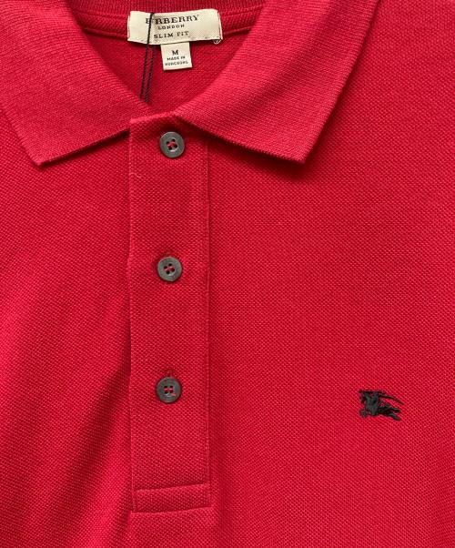 BURBERRY LONDON（バーバリーロンドン）BURBERRY LONDON (バーバリーロンドン) ポロシャツ レッド サイズ:Ｍの古着・服飾アイテム