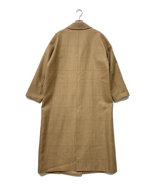 1er Arrondissement（プルミエ アロンディスモン）1er Arrondissement (プルミエ アロンディスモン) 1Bウールブレンドグレンチェックコート ブラウン サイズ:-の古着・服飾アイテム