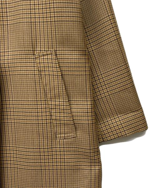 1er Arrondissement（プルミエ アロンディスモン）1er Arrondissement (プルミエ アロンディスモン) 1Bウールブレンドグレンチェックコート ブラウン サイズ:-の古着・服飾アイテム