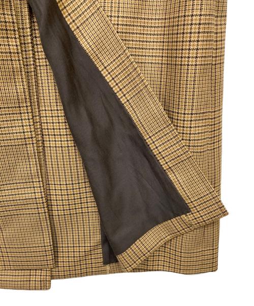 1er Arrondissement（プルミエ アロンディスモン）1er Arrondissement (プルミエ アロンディスモン) 1Bウールブレンドグレンチェックコート ブラウン サイズ:-の古着・服飾アイテム