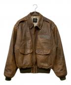 AVIREXアヴィレックス）の古着「80sヴィンテージ TYPE A-2 レザーフライトジャケット」｜ブラウン