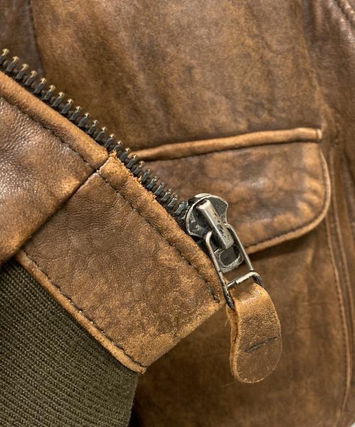 AVIREX（アヴィレックス）AVIREX (アヴィレックス) 80sヴィンテージ TYPE A-2 レザーフライトジャケット ブラウン サイズ:Mの古着・服飾アイテム