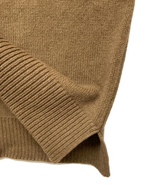 MACPHEE（マカフィー）MACPHEE (マカフィー) エアリーウールビルドネックワンピース ブラウン サイズ:36の古着・服飾アイテム