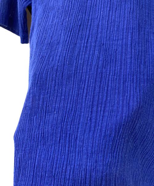 ISSEY MIYAKE MEN（イッセイミヤケメン）ISSEY MIYAKE MEN (イッセイミヤケメン) プリーツクルーネックT ブルー サイズ:SIZE 1の古着・服飾アイテム