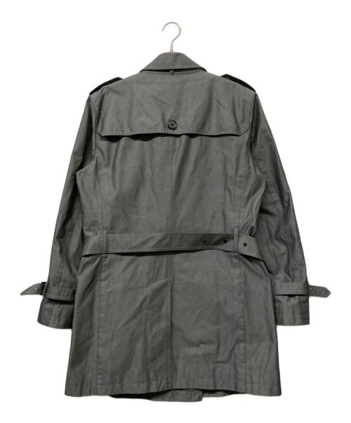 BLACK LABEL CRESTBRIDGE（ブラックレーベル クレストブリッジ）BLACK LABEL CRESTBRIDGE (ブラックレーベル クレストブリッジ) チェックライナー付きベルテッドトレンチコート グレー サイズ:Lの古着・服飾アイテム