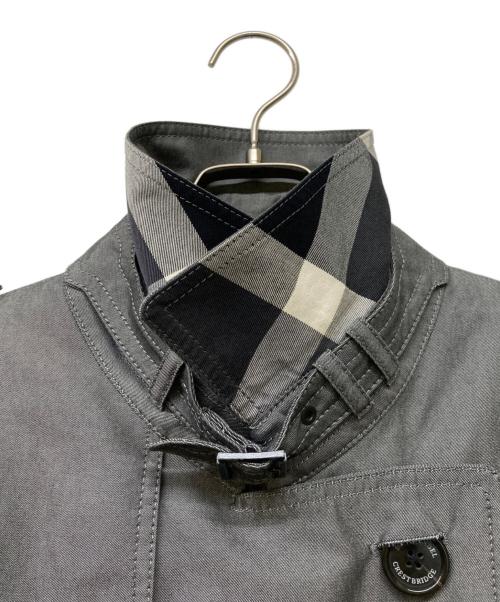 BLACK LABEL CRESTBRIDGE（ブラックレーベル クレストブリッジ）BLACK LABEL CRESTBRIDGE (ブラックレーベル クレストブリッジ) チェックライナー付きベルテッドトレンチコート グレー サイズ:Lの古着・服飾アイテム