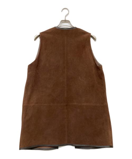 6(ROKU) BEAUTY&YOUTH（ロク ビューティーアンドユース）6(ROKU) BEAUTY&YOUTH (ロク ビューティーアンドユース) SUEDE FRINGE VEST ブラウン サイズ:-の古着・服飾アイテム