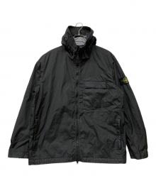 STONE ISLAND（ストーンアイランド）の古着「22SS ガーメントダイコーティングナイロンジップフーディ」｜ブラック