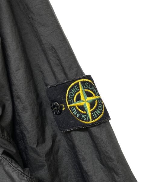 STONE ISLAND（ストーンアイランド）STONE ISLAND (ストーンアイランド) 22SS ガーメントダイコーティングナイロンジップフーディ ブラック サイズ:XXLの古着・服飾アイテム