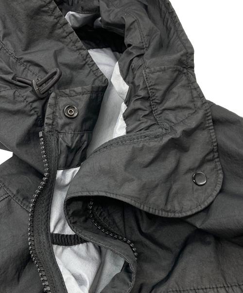 STONE ISLAND（ストーンアイランド）STONE ISLAND (ストーンアイランド) 22SS ガーメントダイコーティングナイロンジップフーディ ブラック サイズ:XXLの古着・服飾アイテム