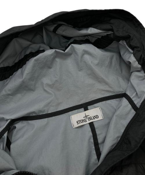 STONE ISLAND（ストーンアイランド）STONE ISLAND (ストーンアイランド) 22SS ガーメントダイコーティングナイロンジップフーディ ブラック サイズ:XXLの古着・服飾アイテム