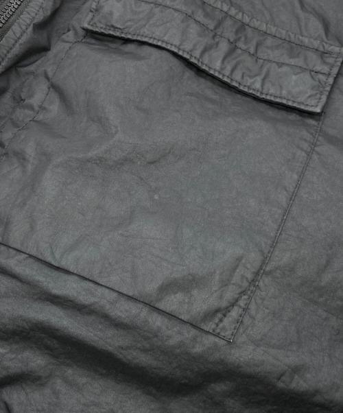 STONE ISLAND（ストーンアイランド）STONE ISLAND (ストーンアイランド) 22SS ガーメントダイコーティングナイロンジップフーディ ブラック サイズ:XXLの古着・服飾アイテム
