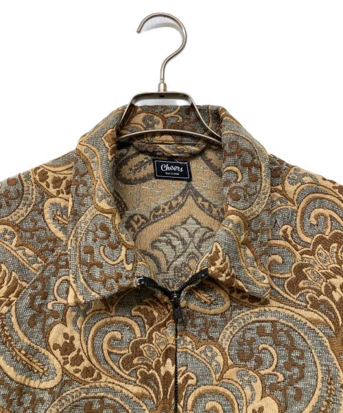 cheers（チアーズ）cheers (チアーズ) ペイズリー柄スウィングトップ ブラウン サイズ:XLの古着・服飾アイテム