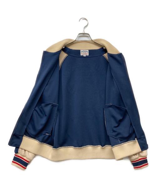 TED COMPANY（テッドカンパニー）TED COMPANY (テッドカンパニー) ジップアップジャージ DEVILS ATTACK ベージュ×ネイビー サイズ:Mの古着・服飾アイテム