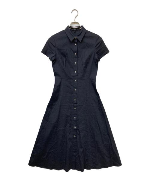 theory（セオリー）theory (セオリー) GOOD CRUNCH W SS BD MIDI DR B ネイビー サイズ:SIZE 0の古着・服飾アイテム