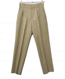 uncrave（アンクレイヴ）の古着「クリスピーリネン パンツ」｜ベージュ