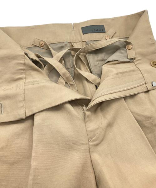 uncrave（アンクレイヴ）uncrave (アンクレイヴ) クリスピーリネン パンツ ベージュ サイズ:１の古着・服飾アイテム