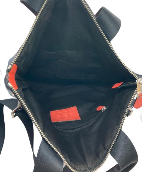 COACH（コーチ）COACH (コーチ) FOLDOVER TOTE レッド×ネイビー サイズ:-の古着・服飾アイテム