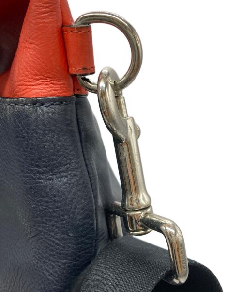 COACH（コーチ）COACH (コーチ) FOLDOVER TOTE レッド×ネイビー サイズ:-の古着・服飾アイテム