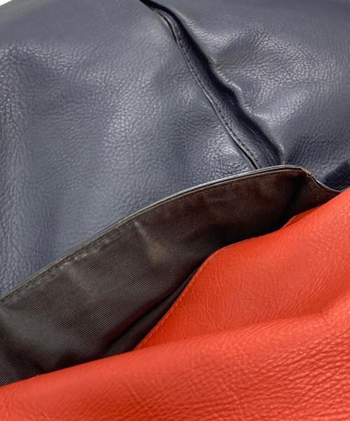 COACH（コーチ）COACH (コーチ) FOLDOVER TOTE レッド×ネイビー サイズ:-の古着・服飾アイテム