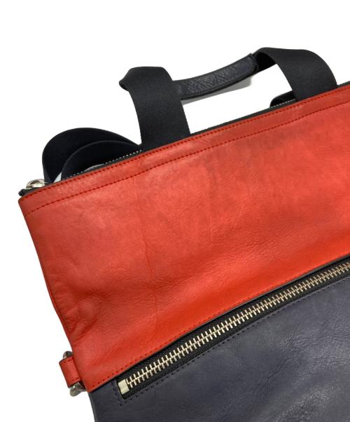 COACH（コーチ）COACH (コーチ) FOLDOVER TOTE レッド×ネイビー サイズ:-の古着・服飾アイテム