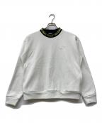 BEAMS GOLFビームスゴルフ）の古着「22AW 襟ロゴ 裏フリース プルオーバーシャツ」｜ホワイト