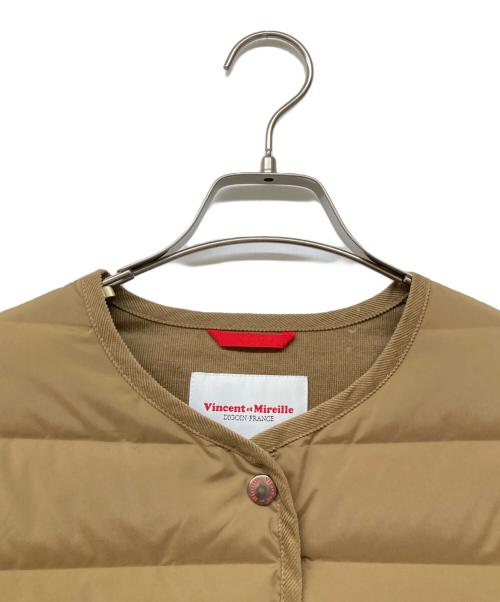 VINCENT ET MIREILLE（ヴァンソンエミレイユ）VINCENT ET MIREILLE (ヴァンソンエミレイユ) ステッチレスダウンカーディガン ベージュ サイズ:36の古着・服飾アイテム
