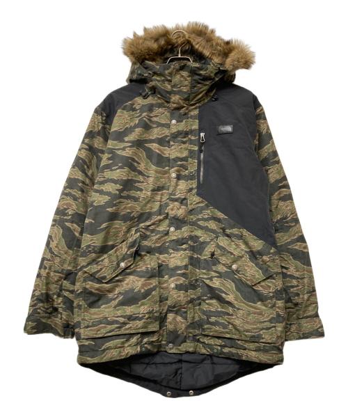 THE NORTH FACE（ザ ノース フェイス）THE NORTH FACE (ザ ノース フェイス) 中綿迷彩ジャケット ブラック×グリーン サイズ:Ｍの古着・服飾アイテム