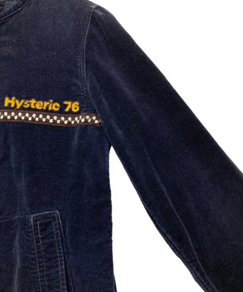 Hysteric Glamour（ヒステリックグラマー）Hysteric Glamour (ヒステリックグラマー) 90s ベロアライダースジャケット ネイビー サイズ:Freeの古着・服飾アイテム