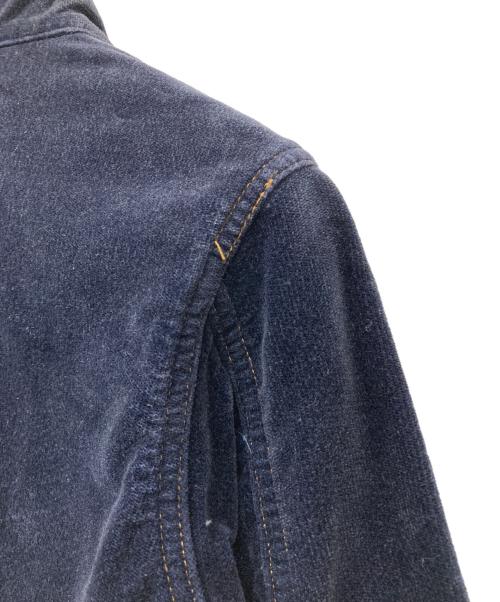 Hysteric Glamour（ヒステリックグラマー）Hysteric Glamour (ヒステリックグラマー) 90s ベロアライダースジャケット ネイビー サイズ:Freeの古着・服飾アイテム