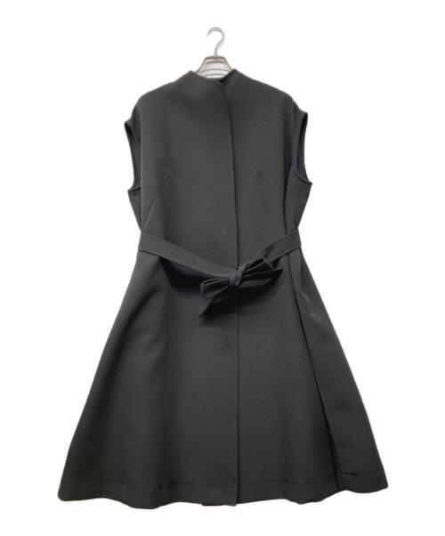 ELENDEEK（エレンディーク）ELENDEEK (エレンディーク) TRIPLE CLOTH LONG GILET(トリプル・クロス・ロング・ジレ) ブラック サイズ:Fの古着・服飾アイテム