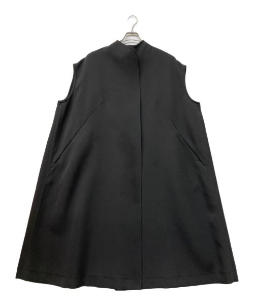 ELENDEEK（エレンディーク）ELENDEEK (エレンディーク) TRIPLE CLOTH LONG GILET(トリプル・クロス・ロング・ジレ) ブラック サイズ:Fの古着・服飾アイテム