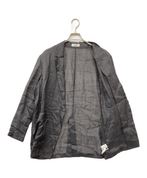 SALON adam et rope'（サロンアダムエロペ）SALON adam et rope' (サロンアダムエロペ) シアーリネンオーバージャケット ブラック サイズ:Mの古着・服飾アイテム
