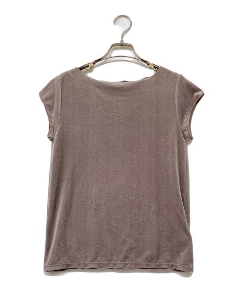 Noble（ノーブル）Noble (ノーブル) 25SS シアーベロアキャップスリーブTee ブラウン サイズ:FREE 未使用品の古着・服飾アイテム