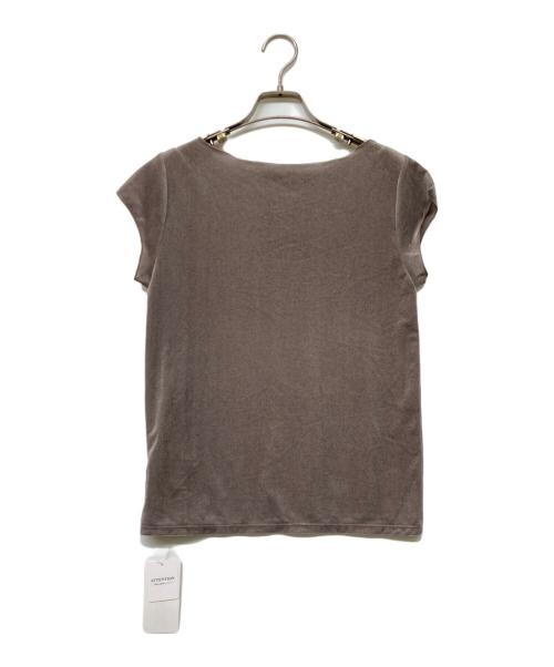 Noble（ノーブル）Noble (ノーブル) 25SS シアーベロアキャップスリーブTee ブラウン サイズ:FREE 未使用品の古着・服飾アイテム