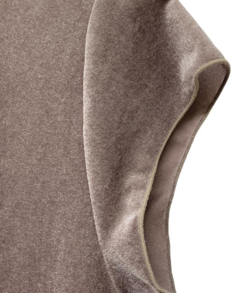 Noble（ノーブル）Noble (ノーブル) 25SS シアーベロアキャップスリーブTee ブラウン サイズ:FREE 未使用品の古着・服飾アイテム