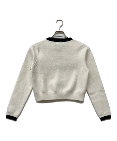 L'AUBE BLANC（ローブ ブラン）L'AUBE BLANC (ローブ ブラン) ニットカーディガン ホワイト サイズ:FREEの古着・服飾アイテム