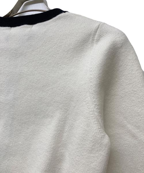 L'AUBE BLANC（ローブ ブラン）L'AUBE BLANC (ローブ ブラン) ニットカーディガン ホワイト サイズ:FREEの古着・服飾アイテム