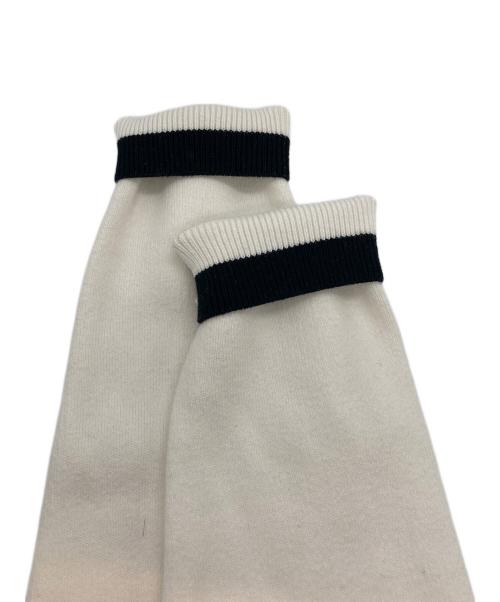 L'AUBE BLANC（ローブ ブラン）L'AUBE BLANC (ローブ ブラン) ニットカーディガン ホワイト サイズ:FREEの古着・服飾アイテム