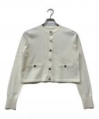 anuansアニュアンス）の古着「24AW ベーシッククルーネックカーディガン」｜ホワイト