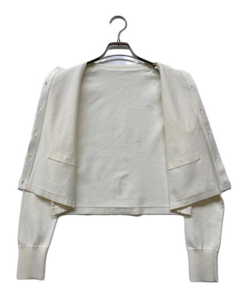 anuans（アニュアンス）anuans (アニュアンス) 24AW ベーシッククルーネックカーディガン ホワイト サイズ:FREEの古着・服飾アイテム