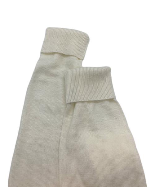 L'AUBE BLANC（ローブ ブラン）L'AUBE BLANC (ローブ ブラン) Logo Turtle knit（ロゴ タートル ネック） ホワイト サイズ:FREE 未使用品の古着・服飾アイテム