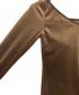 中古・古着 L'AUBE BLANC (ローブ ブラン) Sharp Neck Velour Tops ブラウン サイズ:FREE 未使用品：8000円