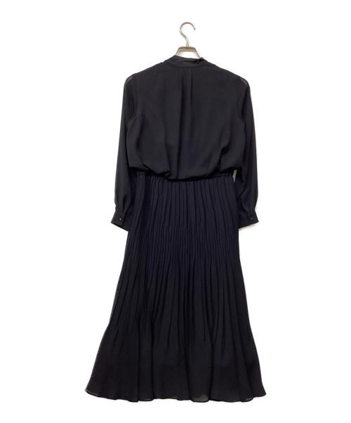ROPE（ロペ）ROPE (ロペ) 24SS ジョーゼット シフォンプリーツワンピース【セレモニー対応】 ネイビー サイズ:36の古着・服飾アイテム