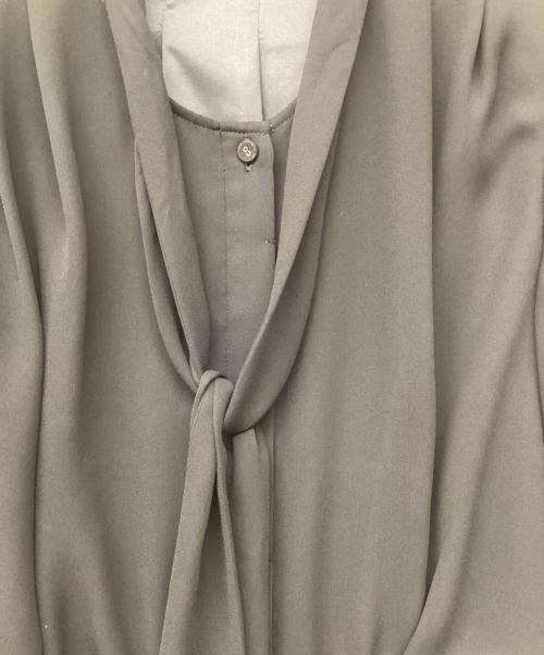 ROPE（ロペ）ROPE (ロペ) 24SS ジョーゼット シフォンプリーツワンピース【セレモニー対応】 ネイビー サイズ:36の古着・服飾アイテム