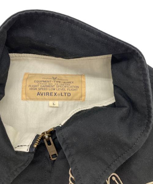 AVIREX（アヴィレックス）AVIREX (アヴィレックス) 刺繍ジップジャケット ブラック サイズ:Lの古着・服飾アイテム