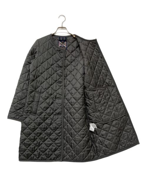LAVENHAM（ラベンハム）LAVENHAM (ラベンハム) ノーカラーキルティングコート グレー サイズ:36の古着・服飾アイテム